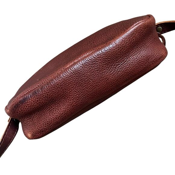Portland Leather Large Brown Nutmeg Pebbled Leather Camera Bag Purse Crossbody - Picture 14 of 16